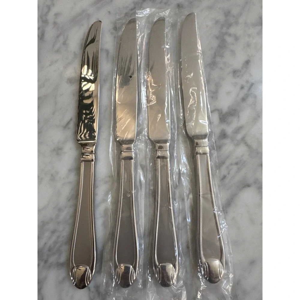 Oneida Garnet Stainless Steel Dinner Knives Set of 4 Glossy OHSGARN 9.25 inch